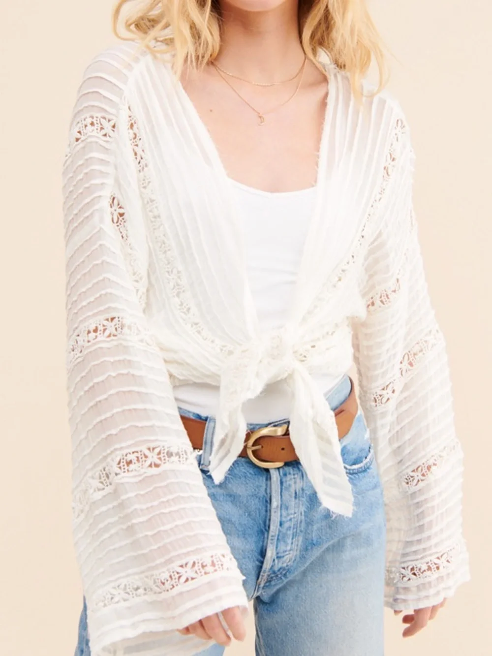 FP ONE willow lace trim duster